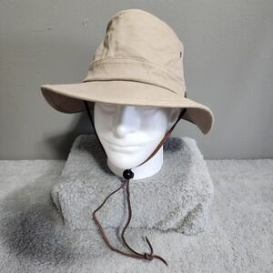 DULUTH TRADING Mens Ta Brown Vented Mesh Hat Sun Fishing Hiking Wide Brim Size L